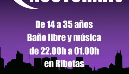 Cartel piscina nocturna