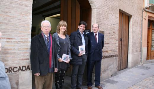 José Mª Rodríguez, Ana Ollo (Consejera de Relaciones Ciudadanas e Institucionales), Eneko Larrarte (Alcalde de Tudela) y Juan Cruz Alli.