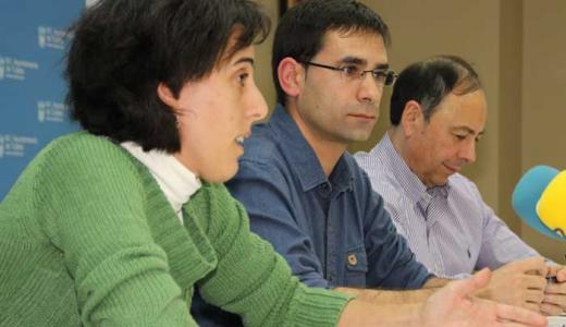 Marisa Marqués (IE), Rubén Domínguez (Tudela Puede) y José Ángel Andrés (PSN-PSOE)