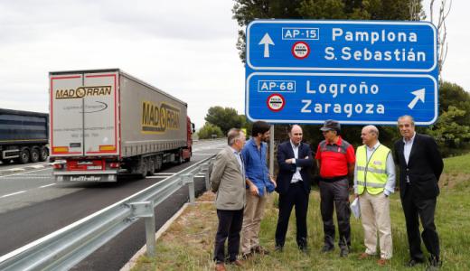 Nuevo acceso en la zona de Tudela de la AP-15 hacia a la AP-68