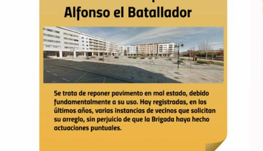 Pavimento Plaza Alfonso el Batallador