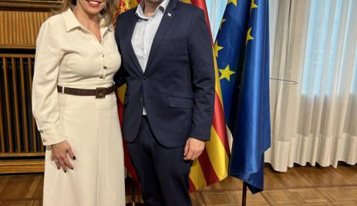 Reunión alcalde con la alcaldesa de Zaragoza