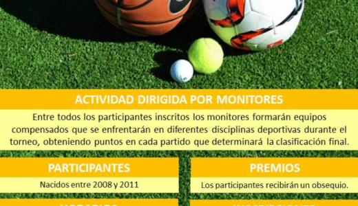 Torneo Multideporte 12-15 años Viernes 2 y Sábado 3 de junio 2023