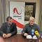 El presidente del Consejo Regulador de la Denominación de Origen (DO) Navarra David Palacios y Javier Gómez , concejal de cultura.