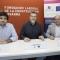 firma convenio, de izq. a dcha: Eneko Larrarte,alcalde de Tudela; Pierre Echevarría, presidente de BTP-CFA Aquitania; y Luiz Munarriz, en representación del presidente de la Fundación Laboral de la Construcción.
