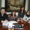 Javier García (Colectivo Helianto),Lourdes López(jefa estudios), Lucía Coloma (directora) y Olga Risueño (concejala de medio ambiente).