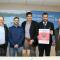 Jose Mª Navarro (Presidente Club Arco Tudela), Ángel Miguel González (Presidente de la Federación Navarra y Vocal de la Federación Española), Luis Casado (Alcalde), Pruden Induráin (Director Gerente del IND) y Jesús Álava (Concejal de Deportes)