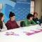 Olga Díez (UGT), María Muñoz (CC.OO) , Marisa Marqués; María Palacios de STEILAS e Irene Royo (Concejala del PPN).