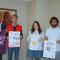 Rubén Olmo (Ribera Atlético), Patricia Asiain (peña Andatu), José Luis Ibáñez (Pte.Cruz Roja Tudela) e Iñaki Magallón (Concejal de Deportes).